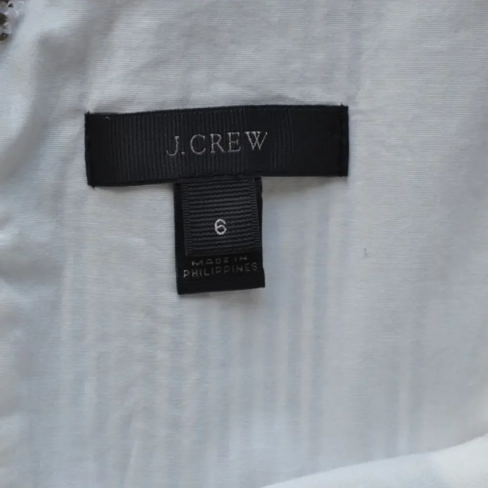 J Crew Nautical Sleeveless Dress Blue White Striped Rope Tie Waist Size 6
